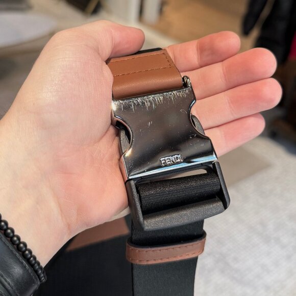 Fendi SS20 Forever Mixed Canvas Crossbody FF Baguette Belt Bag - Picture 12 of 16